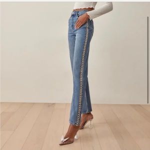 Size 28 Reformation crystal embellished jean